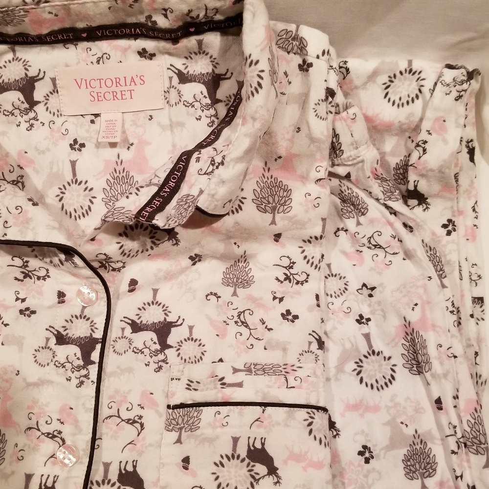 Victoria's Secret Two Piece Flannel Pajamas